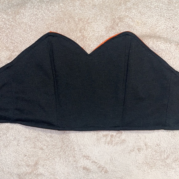 Bustier, size small, orange and black, two side pockets, pre-owned, sexy - Picture 9 of 15